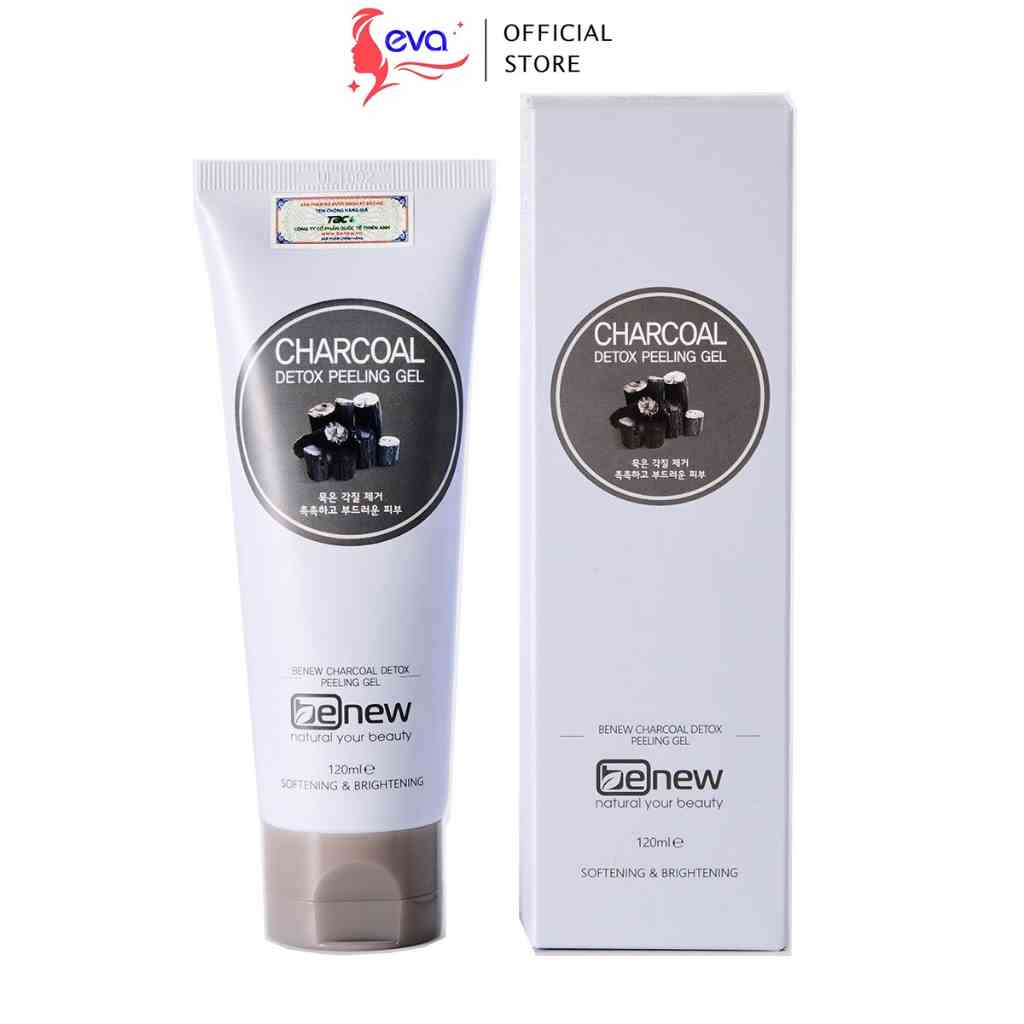 [Mã ICBFRI15 giảm 10% đơn 0đ] Tẩy tế bào chết Benew Charcoal Detox Peeling Gel tinh chất than hoạt tính thải độc 120ml