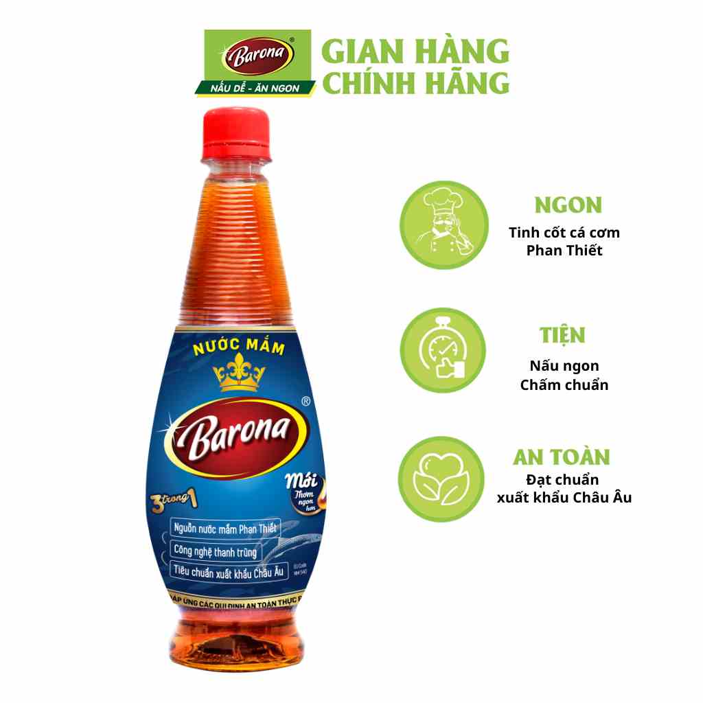 Nước Mắm Phan Thiết Barona 12 Độ Đạm - 750ml