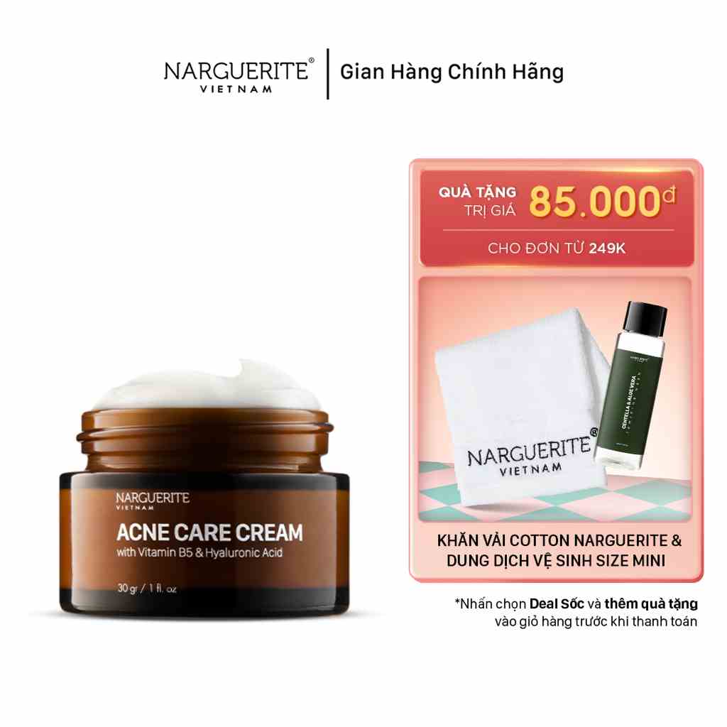 Kem dưỡng ẩm dành cho da mụn Narguerite Acne Care Cream 30g