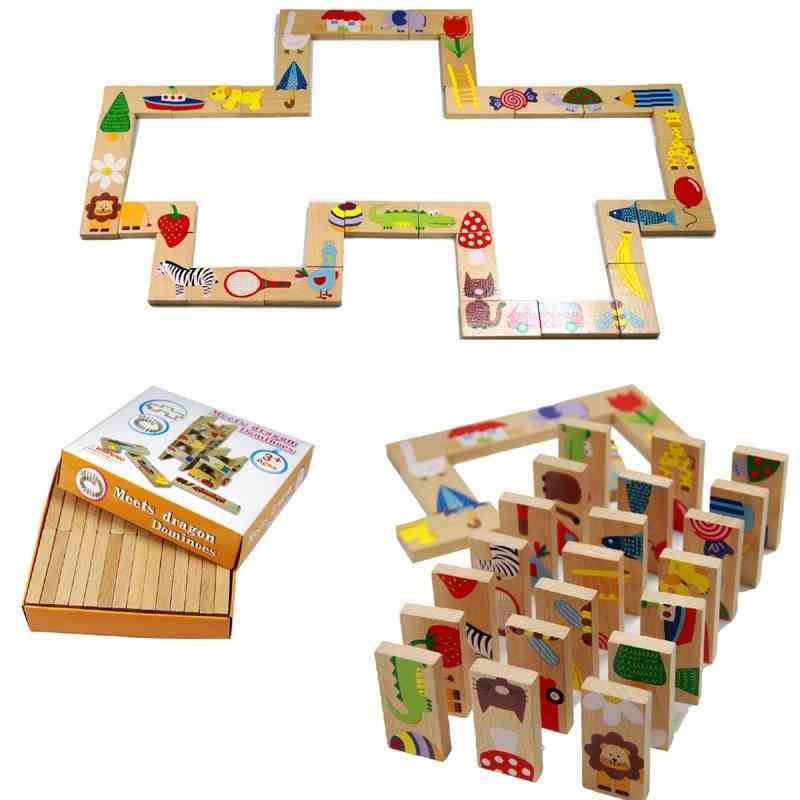 Đồ chơi gỗ S-kids, Domino động vật