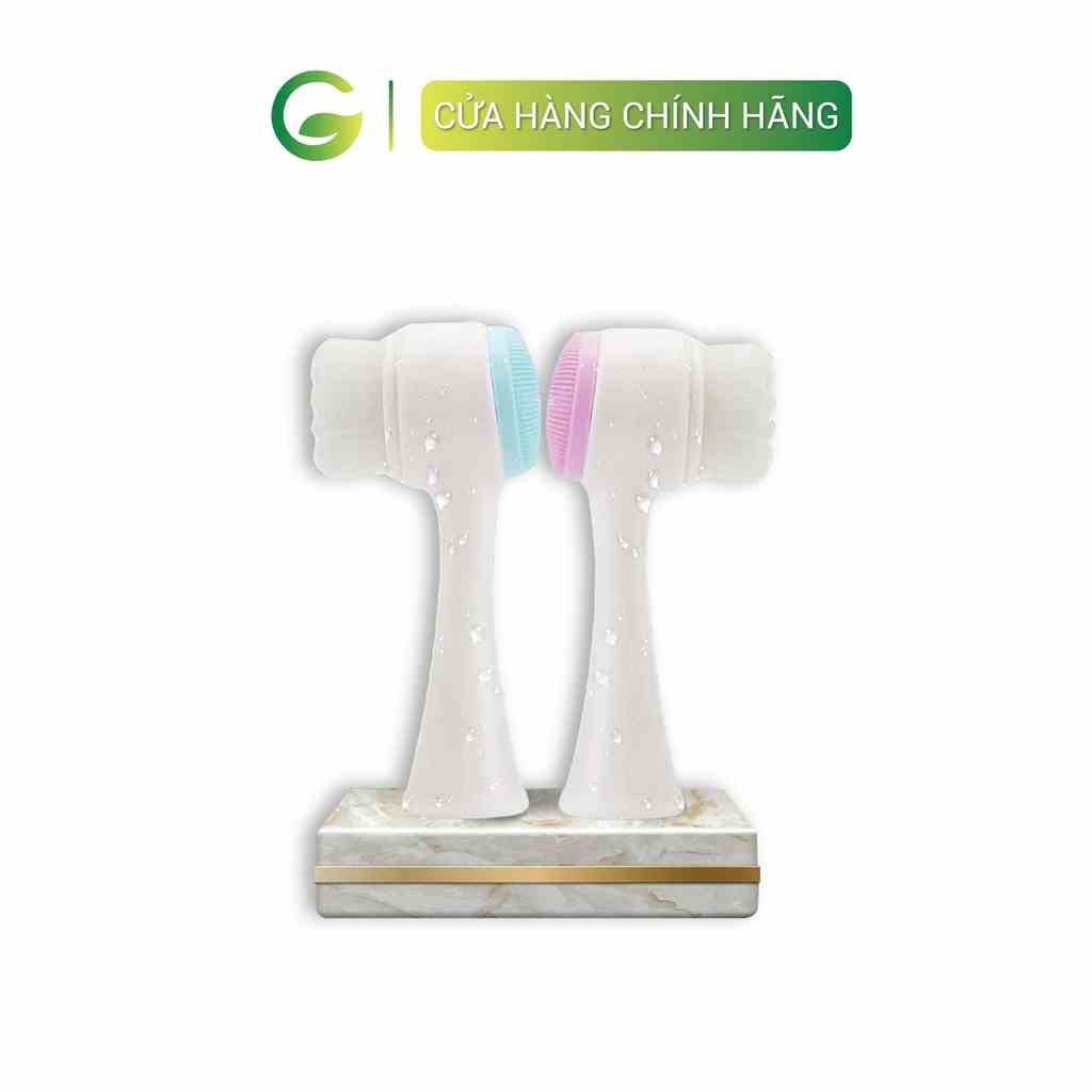 Cọ rửa mặt 2 đầu Love Nature làm sạch sâu bên trong da với lông đầu cọ mềm và đầu silicon giúp loại bỏ bụi bẩn bã nhờn