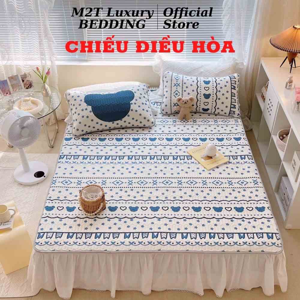 Chiếu điều hòa cao su non 6D M2T BEDDING Luxury Dream vải lụa Tencel mềm mát - Latex6D Mẫu 2