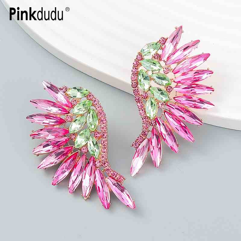 Đôi khuyên tai Pinkdudu PD862 kiểu đôi cánh đính đá thời trang cho nữ