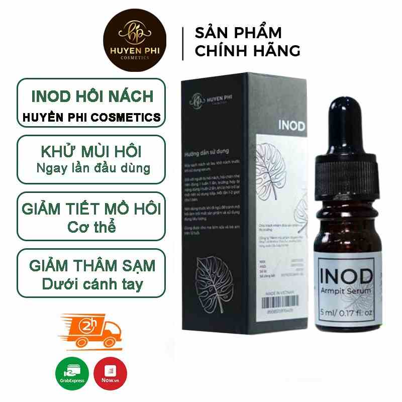 Combo Inod Huyền Phi 5ml và Cọ Quét Mặt Nạ - Giúp khử sạch hôi nách, hôi chân, mùi khó chịu trên cơ thể