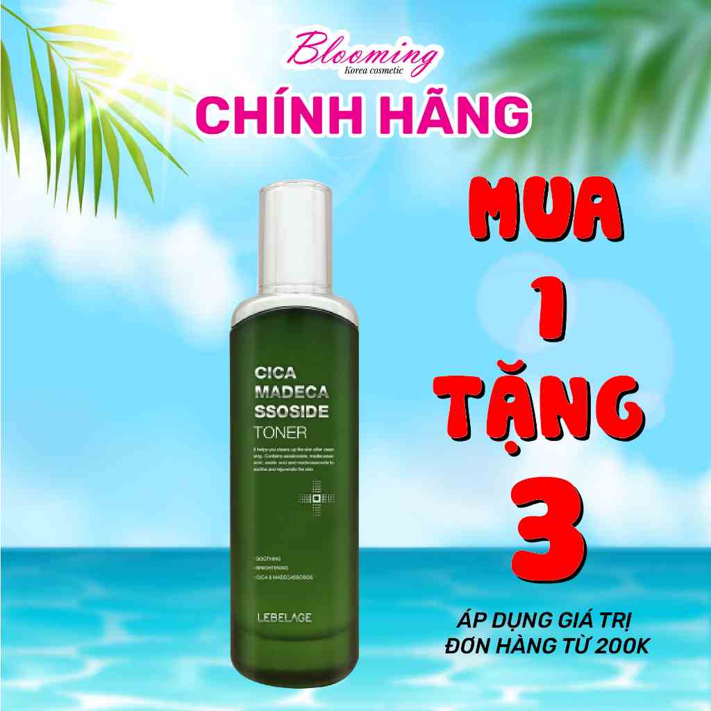 Nước Cân Bằng Da Rau Má Làm Dịu, Hỗ Trọ Giảm Mụn Căng Bóng Da Lebelage Cica Madecassoside Toner 120ml