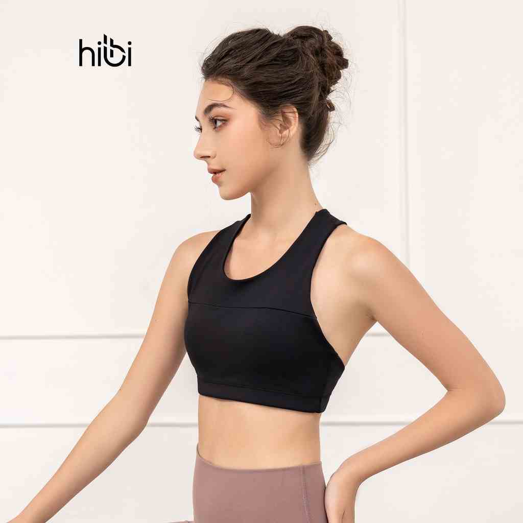 Áo bra tập Yoga Gym Hibi Sports BA509 size mới, kiểu cổ yếm có khuy cài, kèm mút ngực