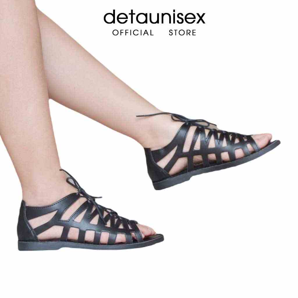 Dép Birken giày sandal chiến binh cột dây nữ đế bệt Detaunisex - SX03