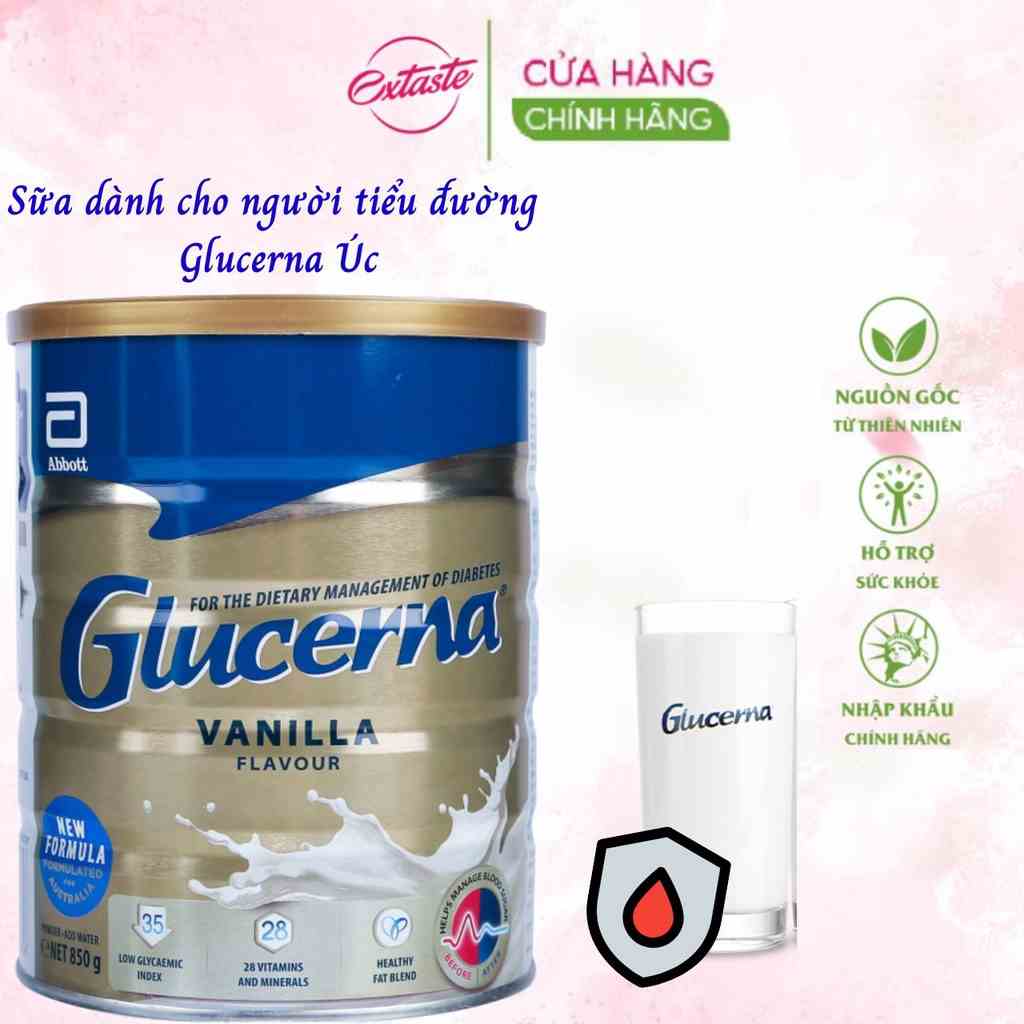 Sữa dành cho người tiểu đường Glucerna Vanilla 850g Úc Extaste