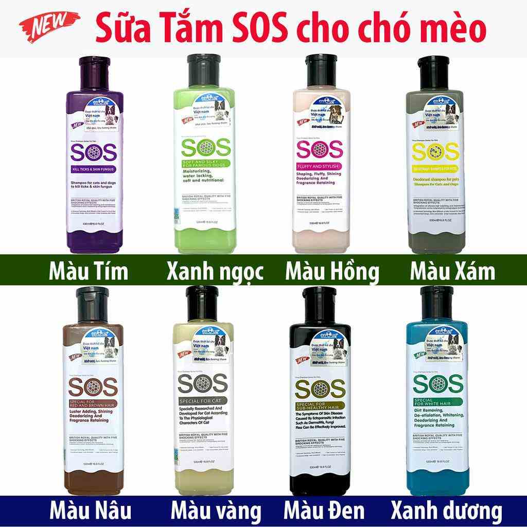 [Mã BMLTB35 giảm đến 35K đơn 99K] SOS Sữa tắm cho chó mèo ORGO (đủ màu)