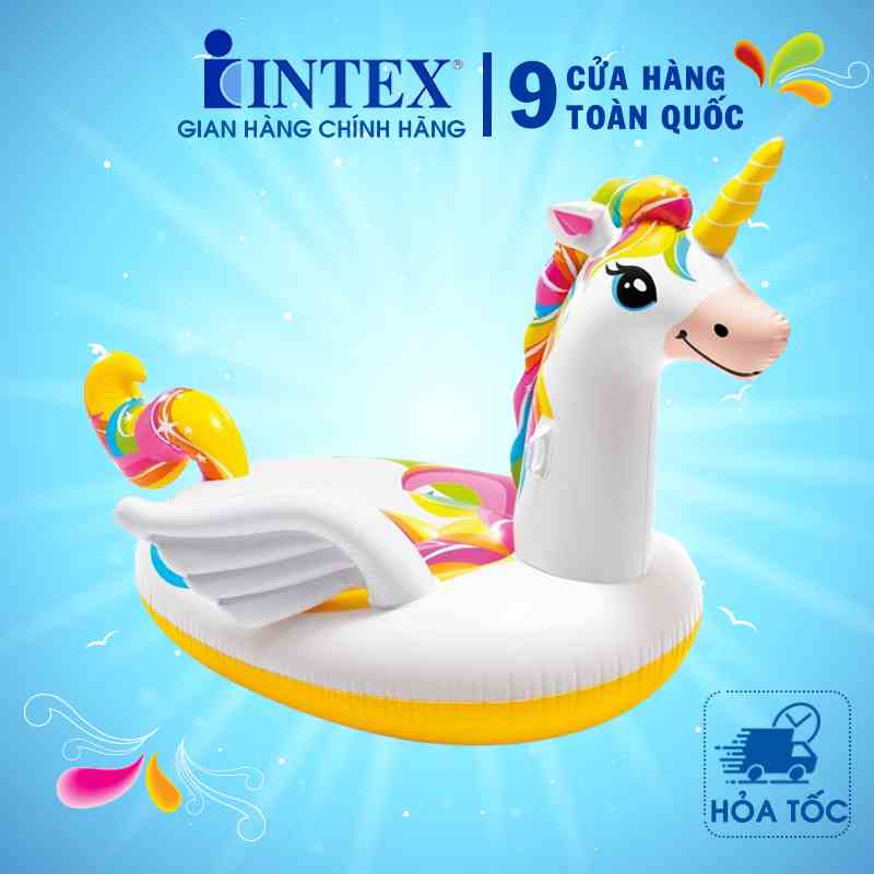 Phao bơi ngựa thần sắc màu khổng lồ intex 57561