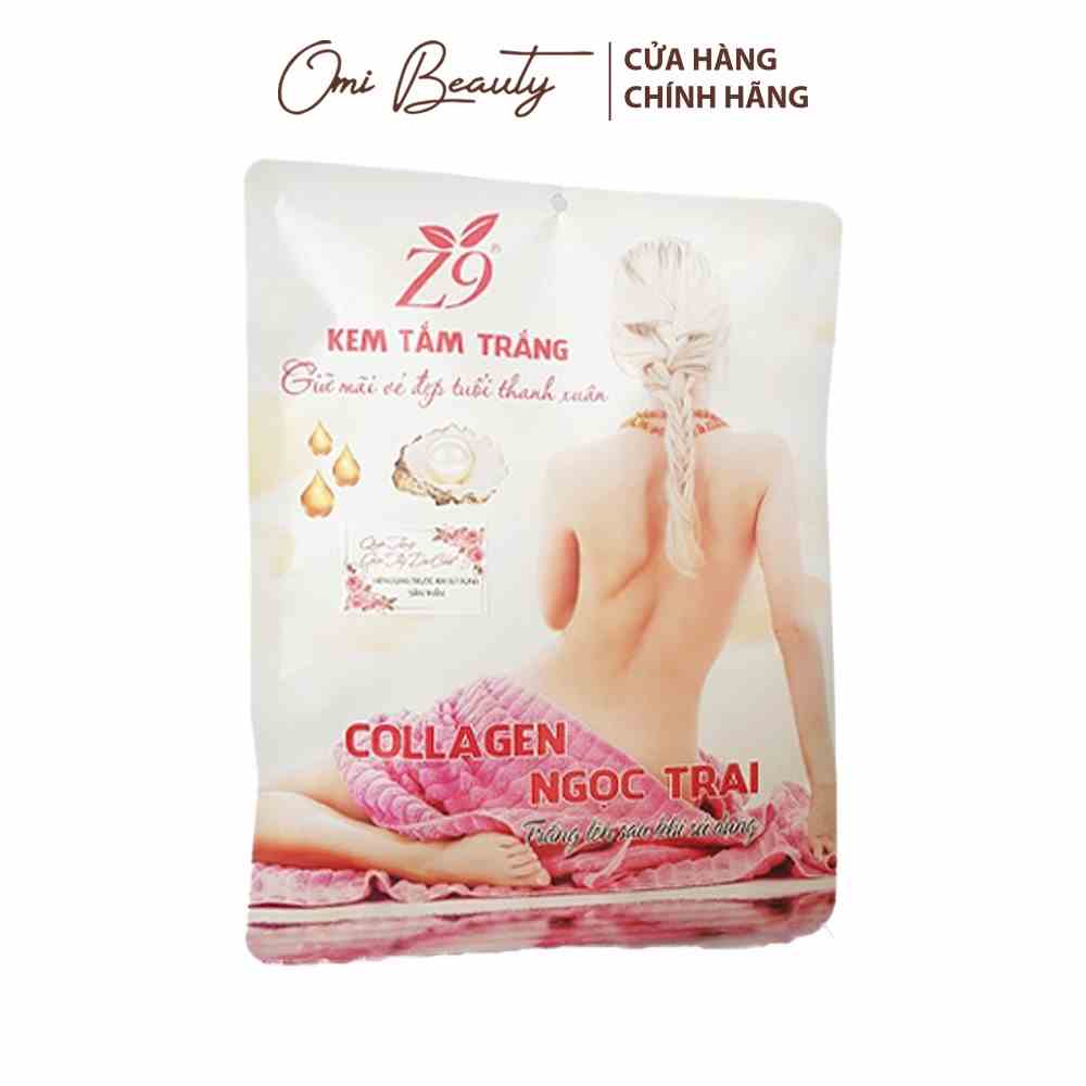 [Mã BMLTA35 giảm đến 35K đơn 99K] Kem Tắm Trắng Z9 Collagen Ngọc Trai Tẩy Da Chết Trắng Da ( Gói 110g)