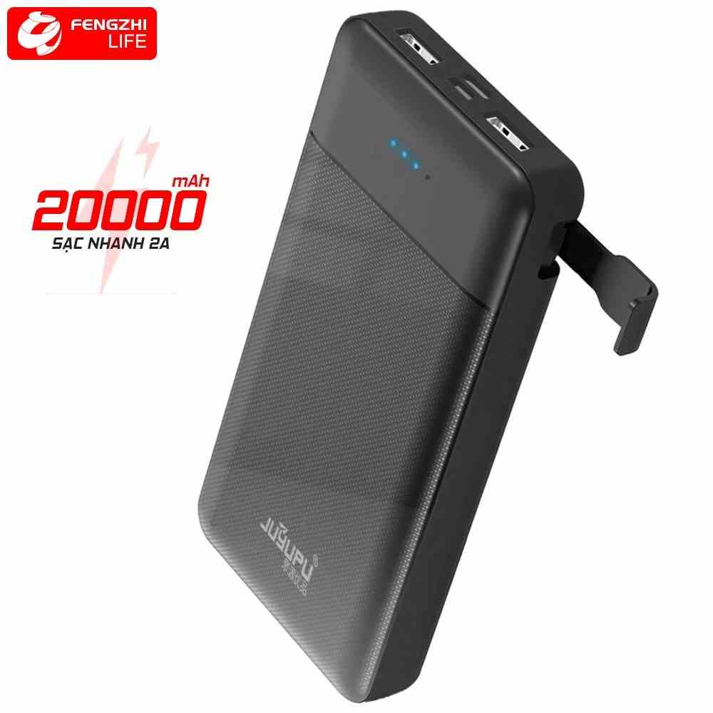 Sạc dự phòng 20000mAh FENGZHI LIFE PX20L kèm giá đỡ điện thoại đèn led hiển thị pin trâu cao cấp