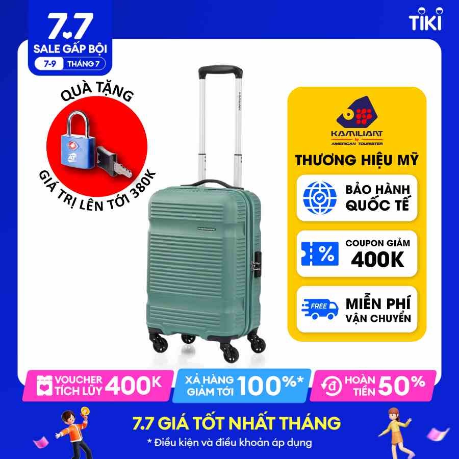 Vali kéo Liniar KAMILIANT - MỸ Size Trung 68/25: Hệ thống bánh xe 360° vận hành êm nhẹ, trơn tru Cần đẩy ống kép bền