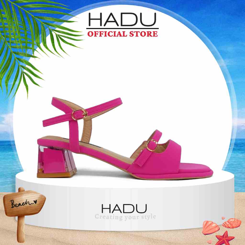 Sandal gót vuông 3p mica quai đôi StoryMaxi HADU M344 - BH 24 tháng