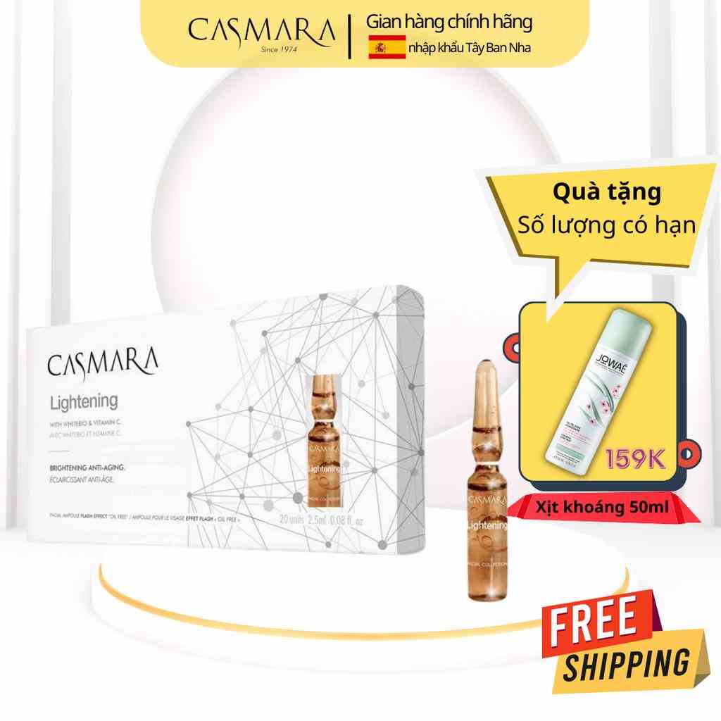 Huyết Thanh Làm Trắng Da cấp tốc CASMARA Lightening Ampoule Flash 20 ống - Nhập khẩu Tây Ban Nha