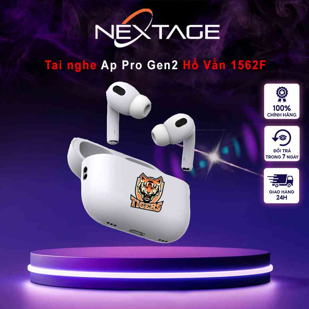 Tai Nghe Bluetooth AP Pro Gen2 Hổ Vằn 1562F - Tăng Giảm Âm Lượng - Âm Thanh Dock - Full Tính Năng - Chính Hãng NEXTAGE