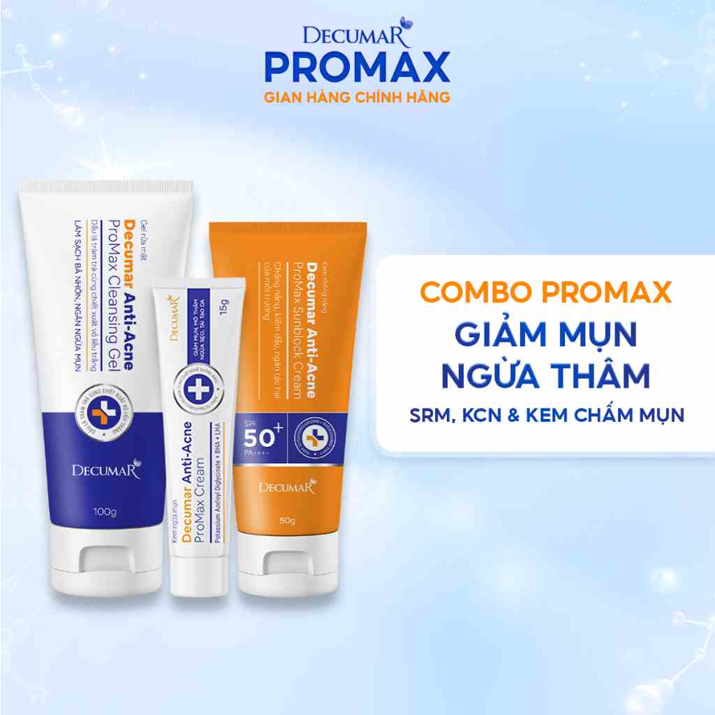 Combo chăm sóc da mụn nâng cao Decumar ProMax Anti-Acne - DH Beauty