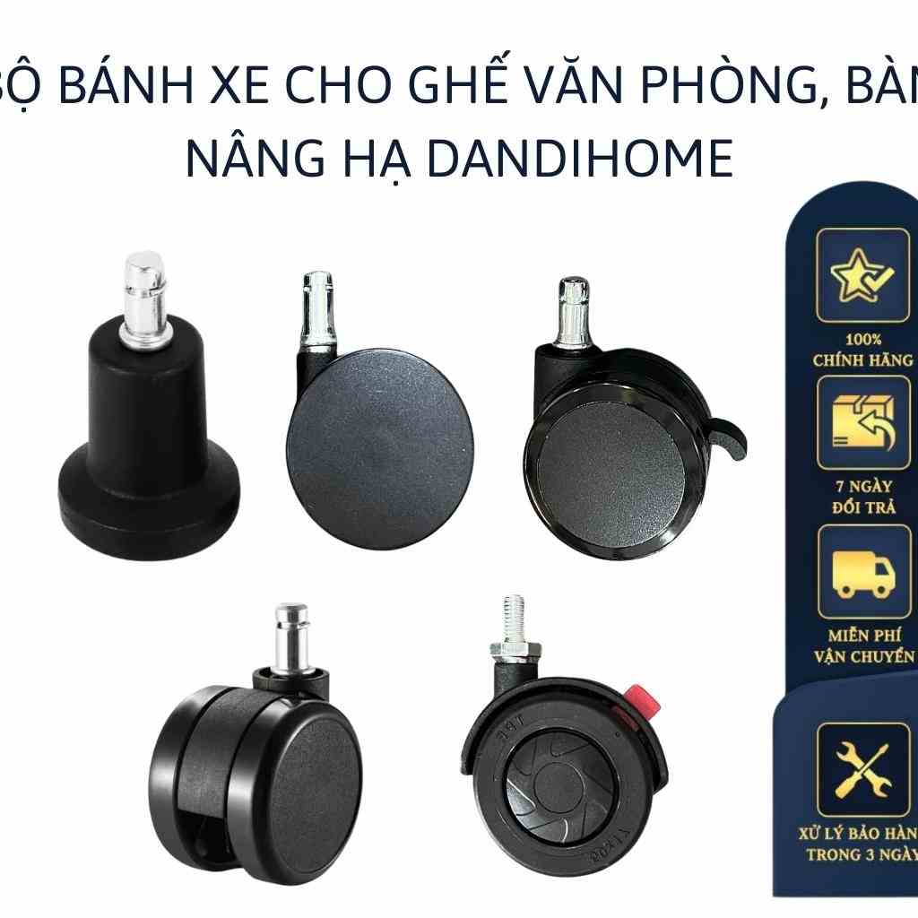 Bánh xe bàn ghế văn phòng, ghế công thái học, ghế xoay DandiHome