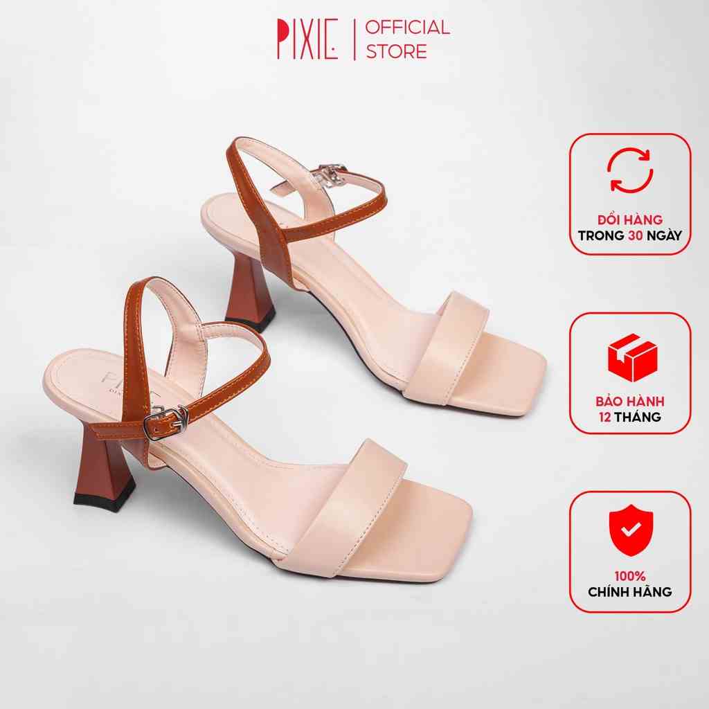 Giày Sandal Cao Gót 7cm Phối màu X958 Pixie