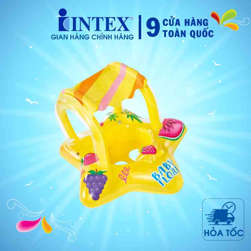 Phao bơi xỏ chân có mái che cho bé INTEX 56581/ 56573/56584