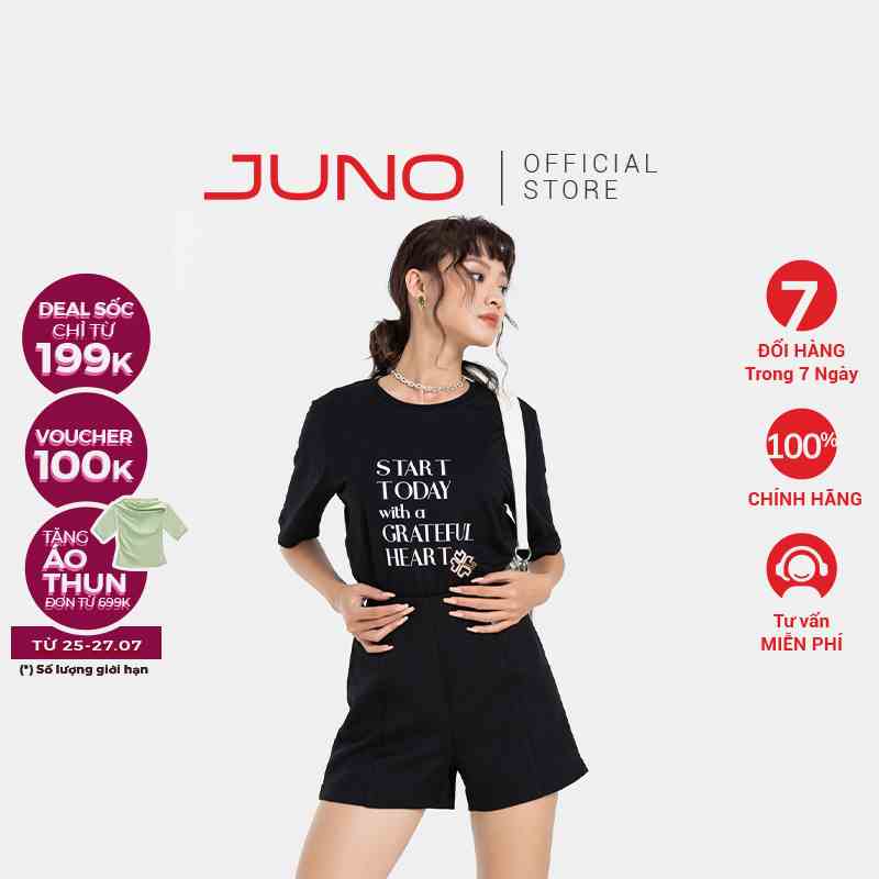 Áo Thun JUNO Oversize In Chữ JNATH008