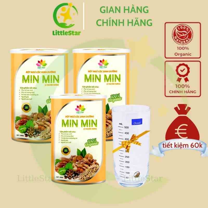 Tặng Ly - 3 Hộp Ngũ Cốc Min Min 29 Hạt , Giành Cho Bà bầu Và Mẹ Sau Sinh Giúp Bổ Sung Dinh Dưỡng Và Lợi Sữa