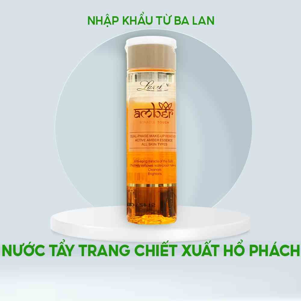 Nước tẩy trang UMBER Larel chiết xuất hổ phách nhập khẩu Ba Lan thích hợp cho mọi loại da 200ml Polipharm