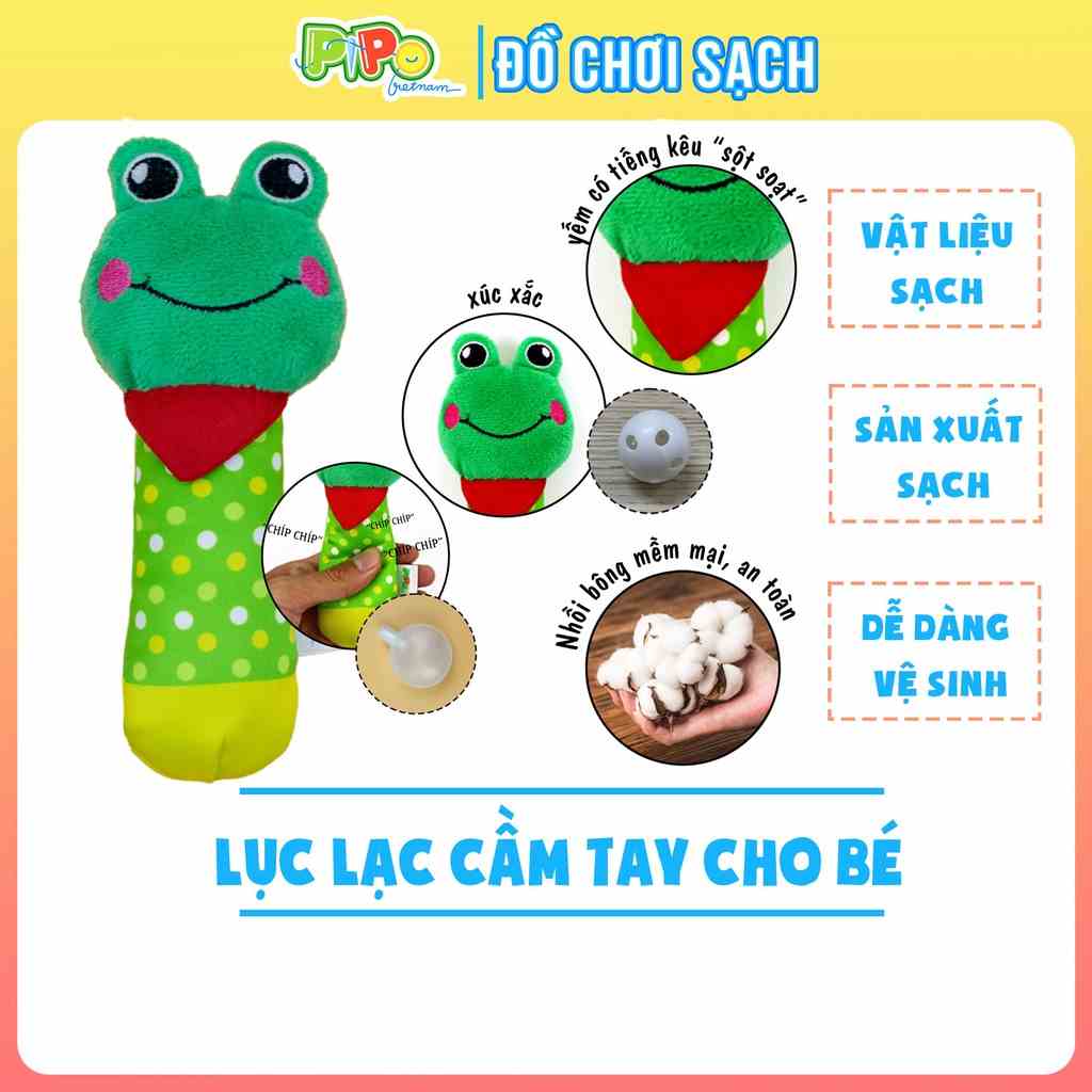 [Mã BMLTA35 giảm đến 35K đơn 99K] Lục lạc cho bé PiPoVietnam - Hình ếch cốm hóm hỉnh