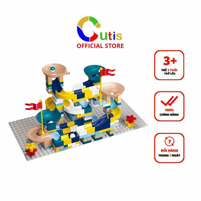 [Mã BMLTB200 giảm đến 100K đơn 499K] Bộ lego 108 và 216 mảnh Cutis, đồ chơi láp ráp cầu trượt, có kèm bóng và tấm đế