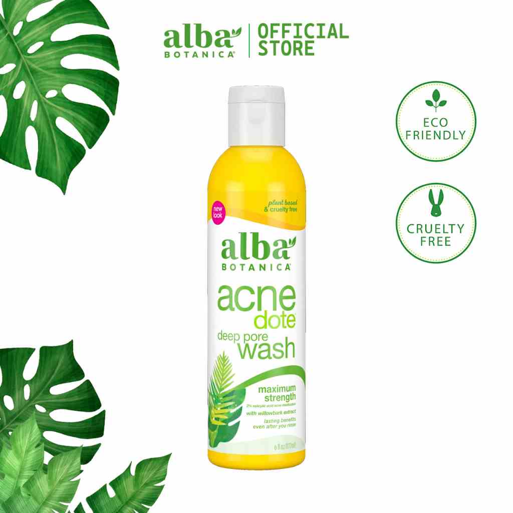 [Mã BMLTB35 giảm đến 35K đơn 99K] Sữa rửa mặt làm sạch sâu cho da mụn ALBA BOTANICA ACNEDOTE DEEP PORE WASH 177ml