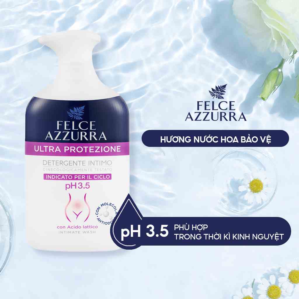 Dung Dịch Vệ Sinh Phụ Nữ FELCE AZZURRA Indicato Per Il Ciclo Hương Nước Hoa, pH 3.5 Dành Cho Ngày Đèn Đỏ - 8001280022067