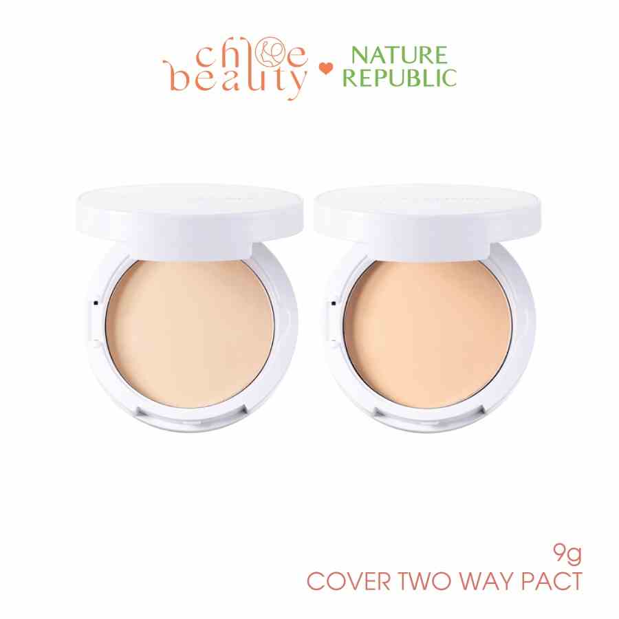 [Mã BMLTA35 giảm đến 35K đơn 99K] Phấn phủ mịn màng NATURE REPUBLIC Nature Origin Cover Two Way Pact 9g