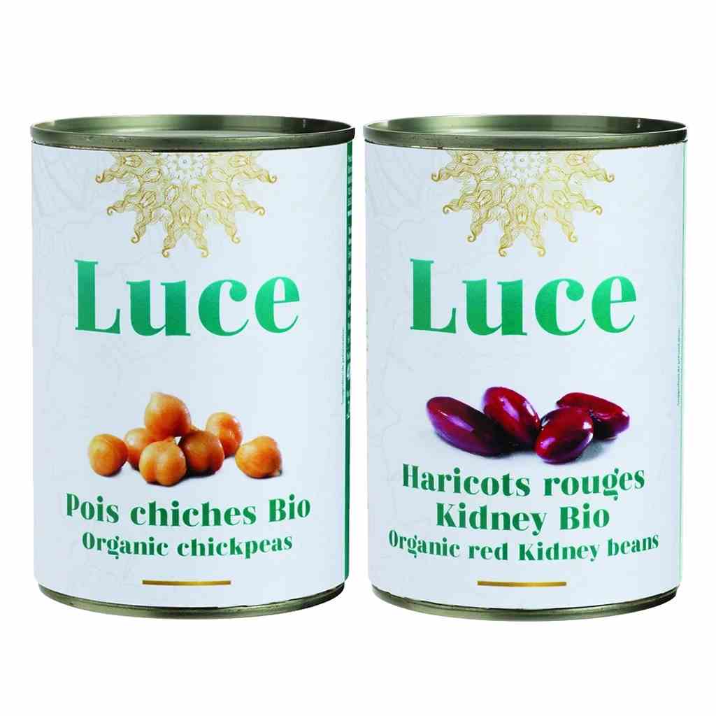 Đậu hạt hữu cơ đóng hộp Luce-Markal 400g