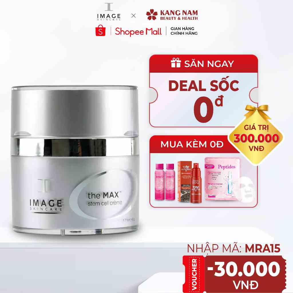 Kem Hỗ Trợ Trẻ Hóa Da, Mờ Nhăn Image Skincare The Max Stem Cell Creme 48g