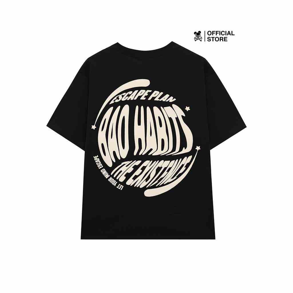 Áo Thun Unisex BAD HABITS ESCAPE PLAN TEE BLACK 100% Cotton - Local Brand Chính Hãng