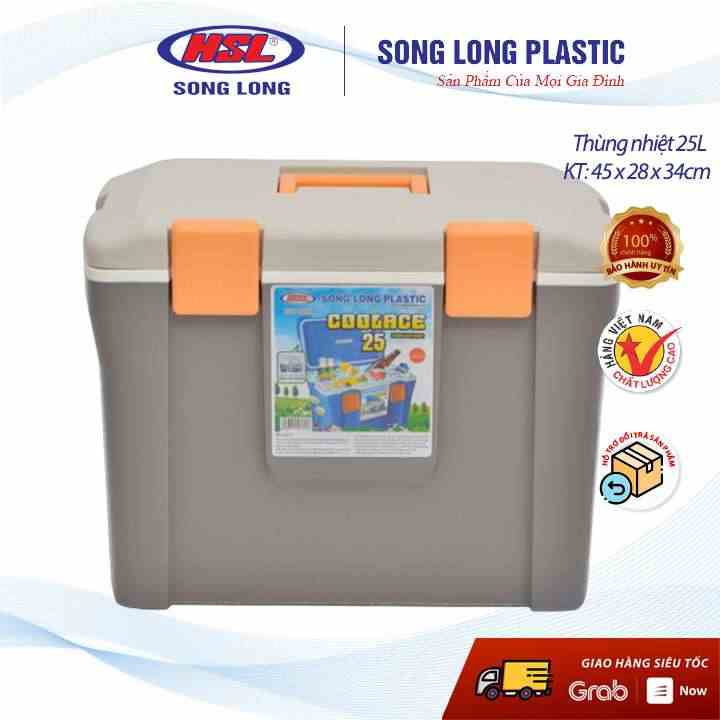 Thùng đá, thùng giữ nhiệt 25L Song Long- màu ngẫu nhiên