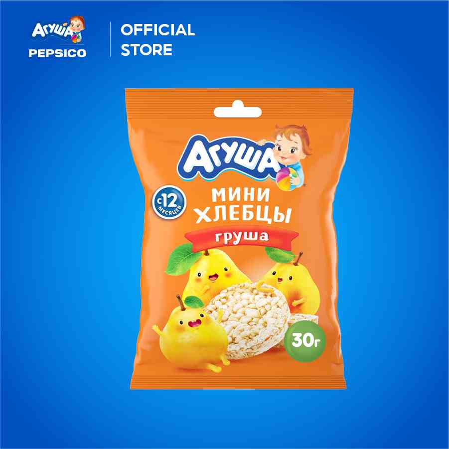 Bánh ăn dặm Agusha vị Lê (30g) dành cho bé từ 12 tháng trở lên