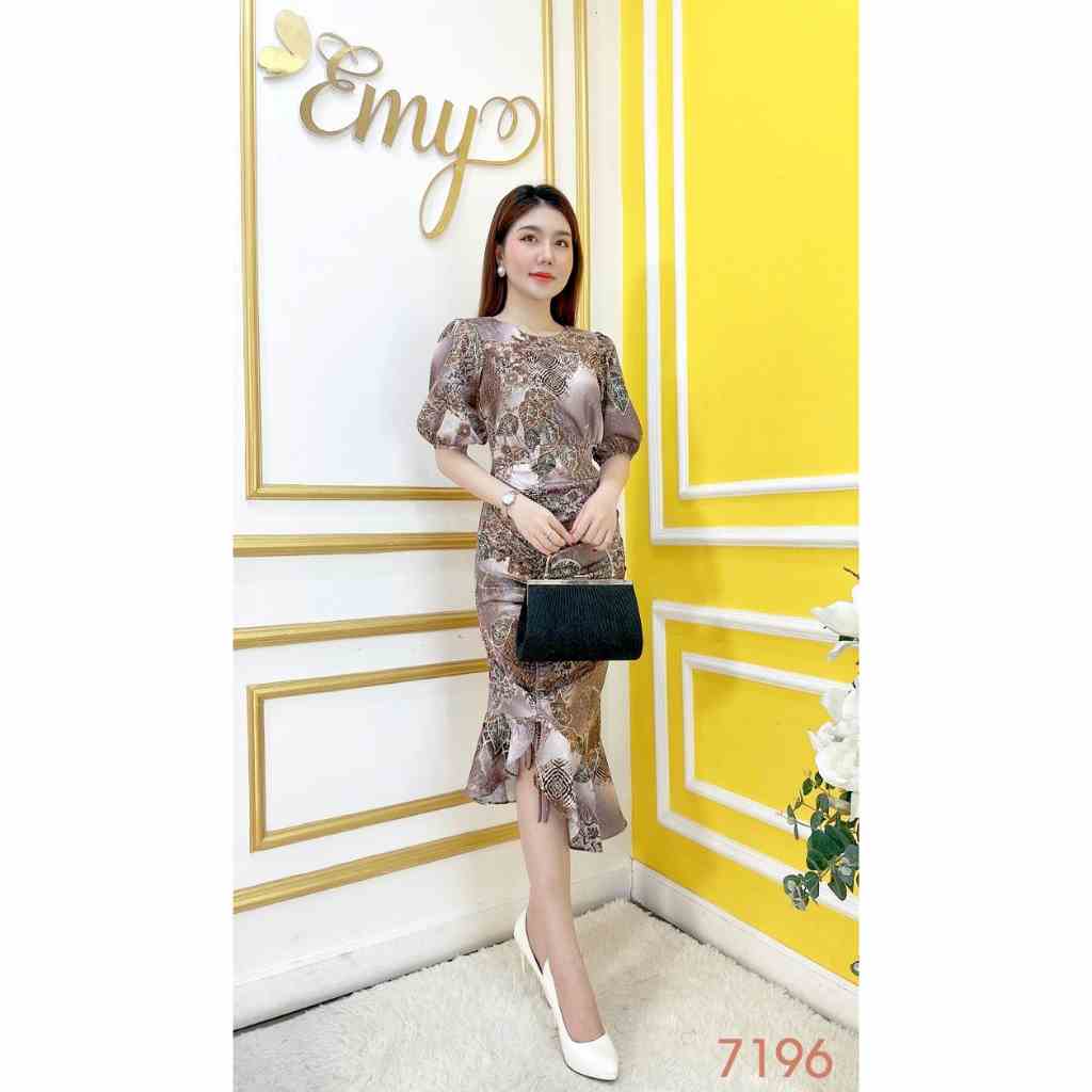 Đầm EMY EM7196 Body Đuôi Cá Tùng Nhún