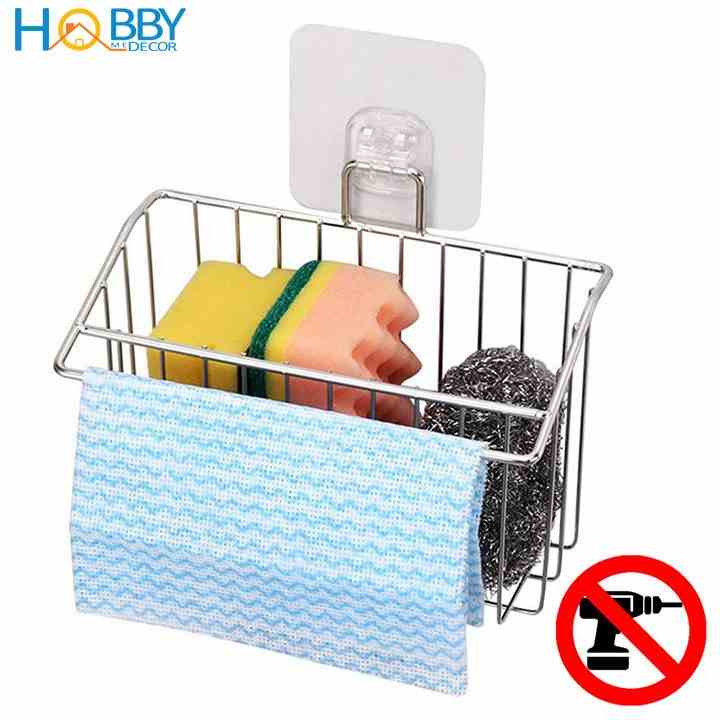 Kệ rổ đựng dụng cụ rửa chén chuẩn Hobby Home Decor TB2 dán tường gạch men, kính - kèm sticker dán