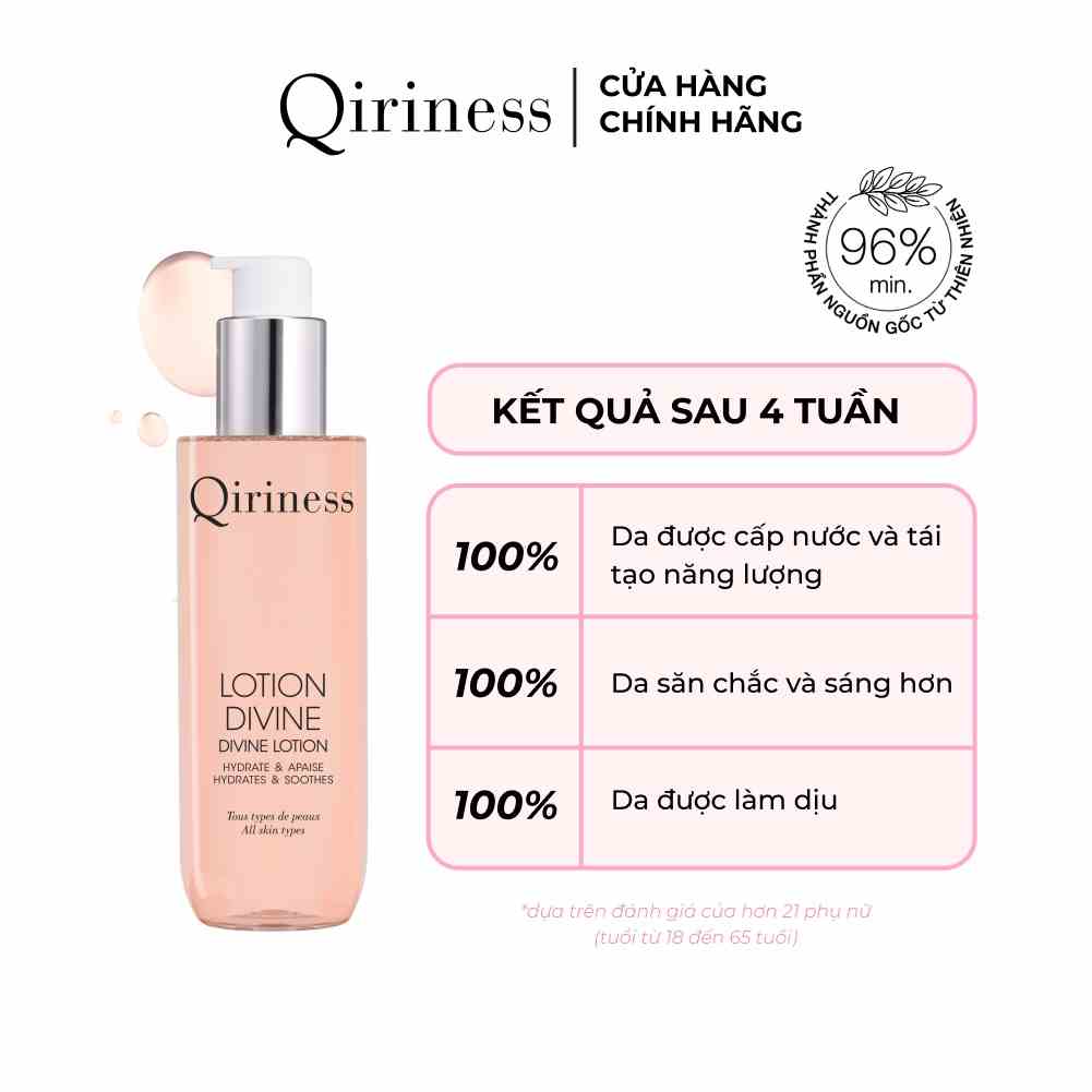 Nước cân bằng cấp ẩm làm sáng da Qiriness Divine Lotion 200ml