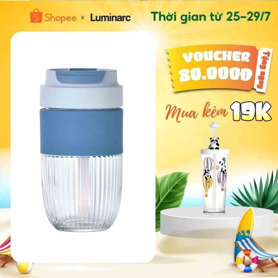 [Mã BMLTA35 giảm đến 35K đơn 99K] Ly Thuỷ Tinh Có Nắp Luminarc Blue 500ml - LUBIV2209