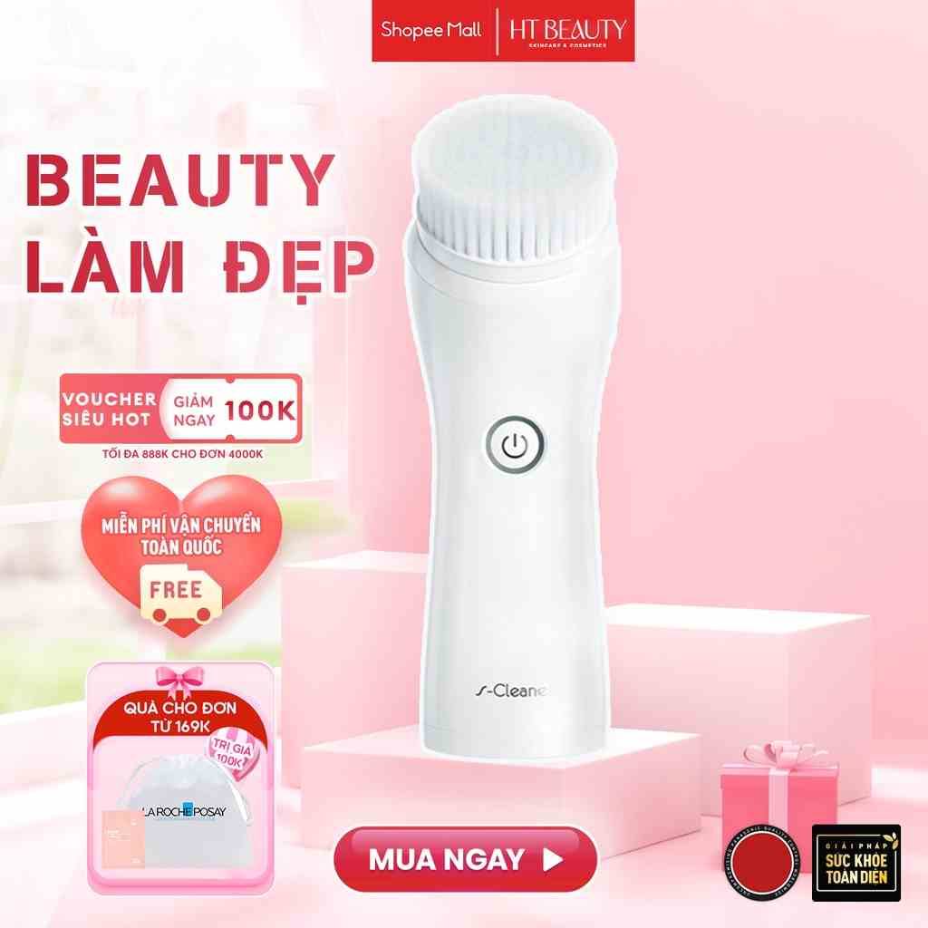 Máy rửa mặt F62Y NanoTime HTBeauty sử dụng công nghệ sóng âm, giúp làm sạch bề mặt da một cách nhẹ nhàng mà hiệu quả