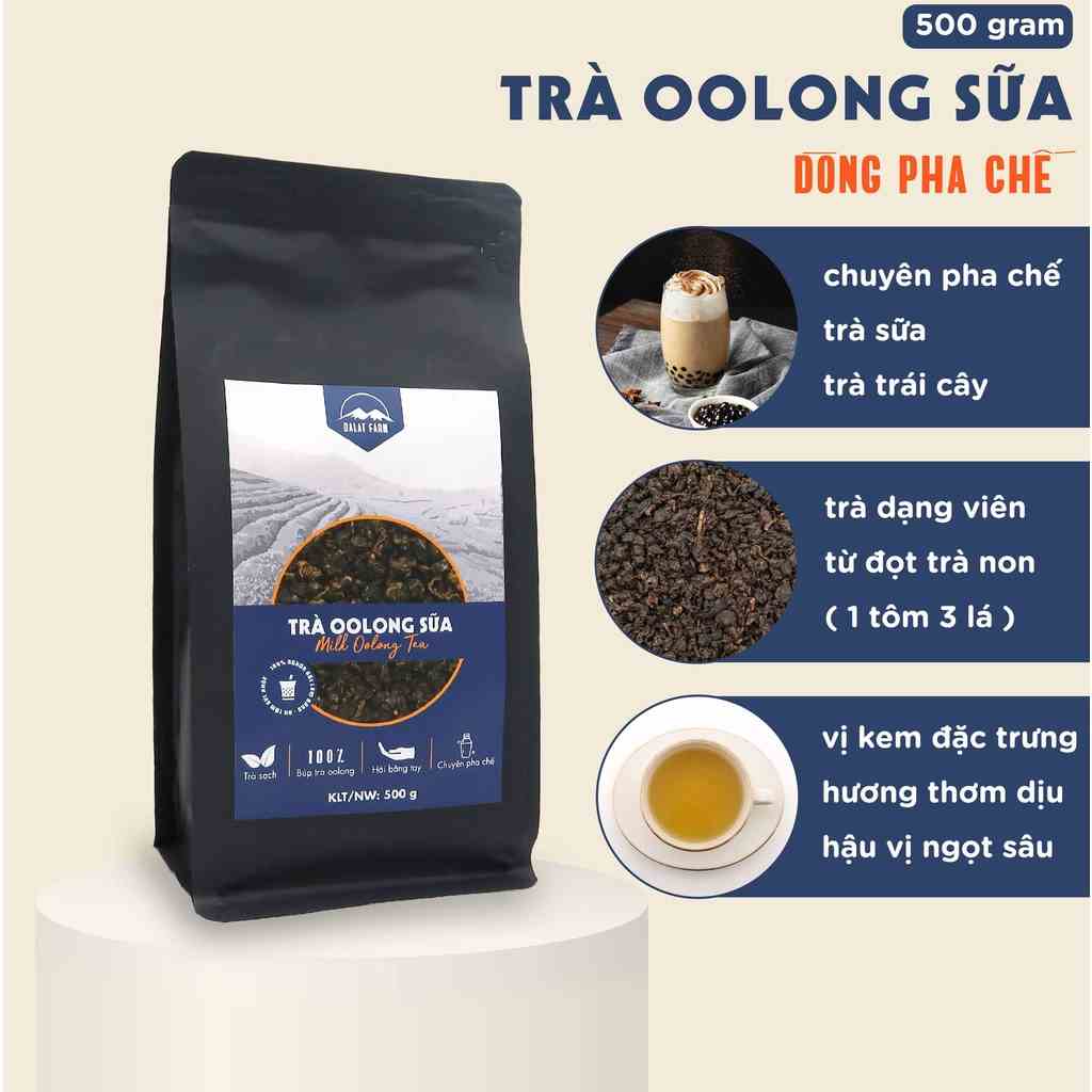 Trà Oolong Sữa DalatFarm - Túi 500g (Dòng chuyên pha chế)