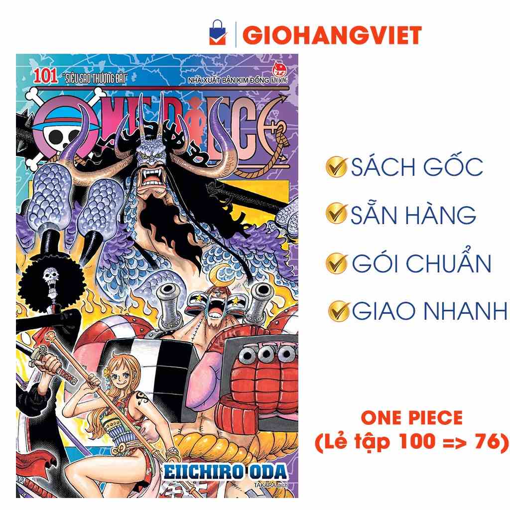 Truyện tranh one piece lẻ tập từ tập 76 đến tập 100 Haki Bá vương (bản bìa áo-tái bản)