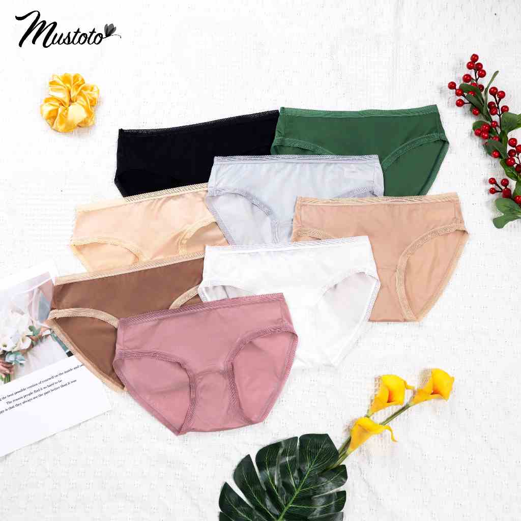 Quần Lót Nữ Lưng Thấp Viền Ren Microfiber Mịn Mượt Siêu Thoải Mái (Mustoto MQ30)