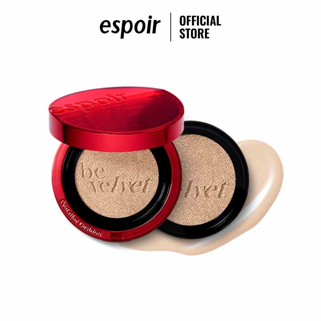 [Tặng Lõi Refill] Phấn Nước Espoir Pro Tailor Be Velvet Cushion Ivory SPF34 PA++ 13gr x 2ae