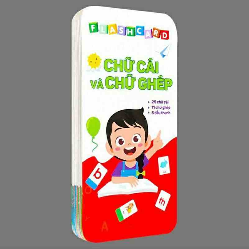 [Mã BMLTB35 giảm đến 35K đơn 99K] Sách - Flashcard 42 Thẻ Chữ Cái Và Chữ Ghép Đánh Vần Tiếng Việt