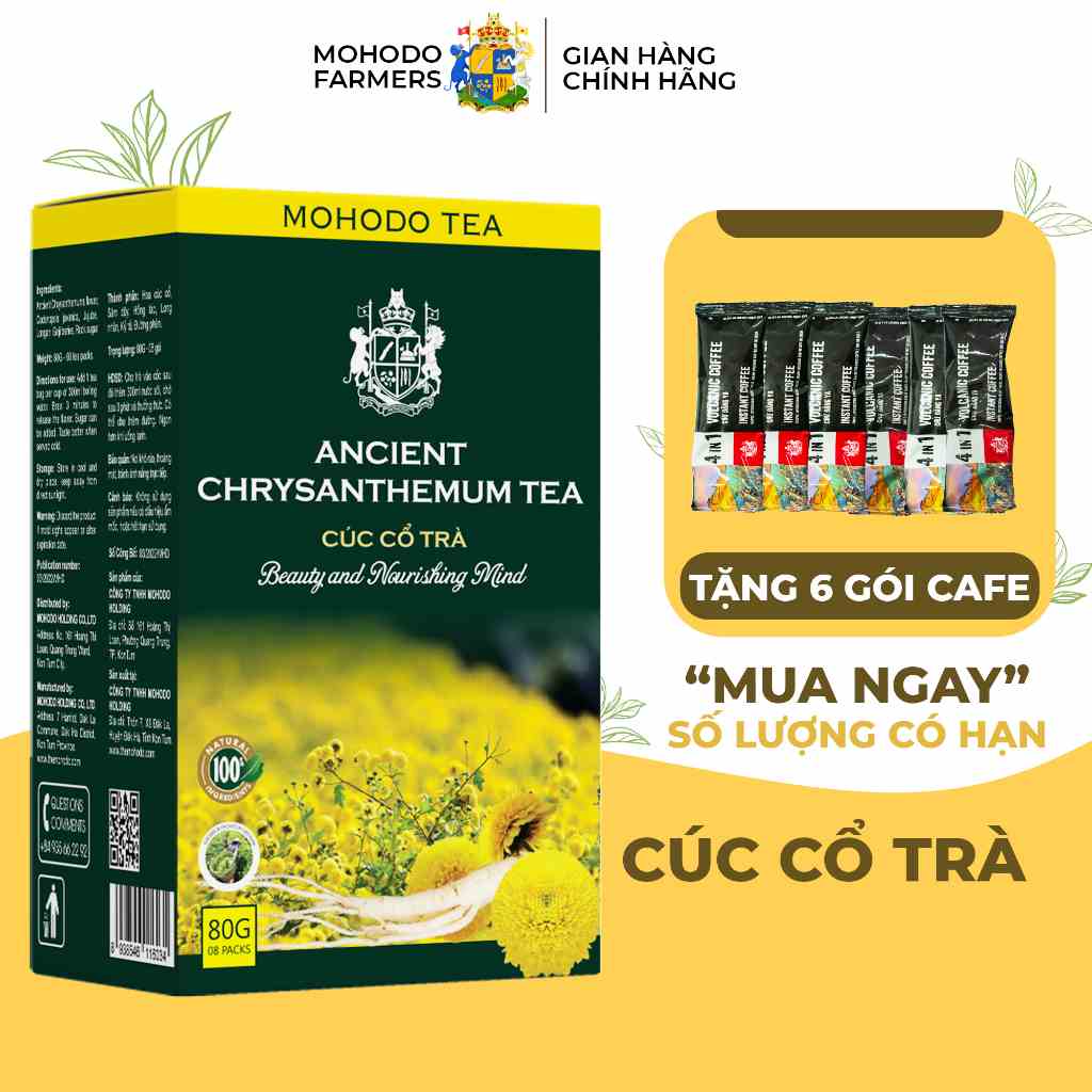 Cúc Cổ Trà Mohodo Điều Hòa Huyết Áp Giải Tỏa Căng Thẳng Làm Đẹp Dưỡng Nhan Bồi Bổ Sức Khỏe 80G