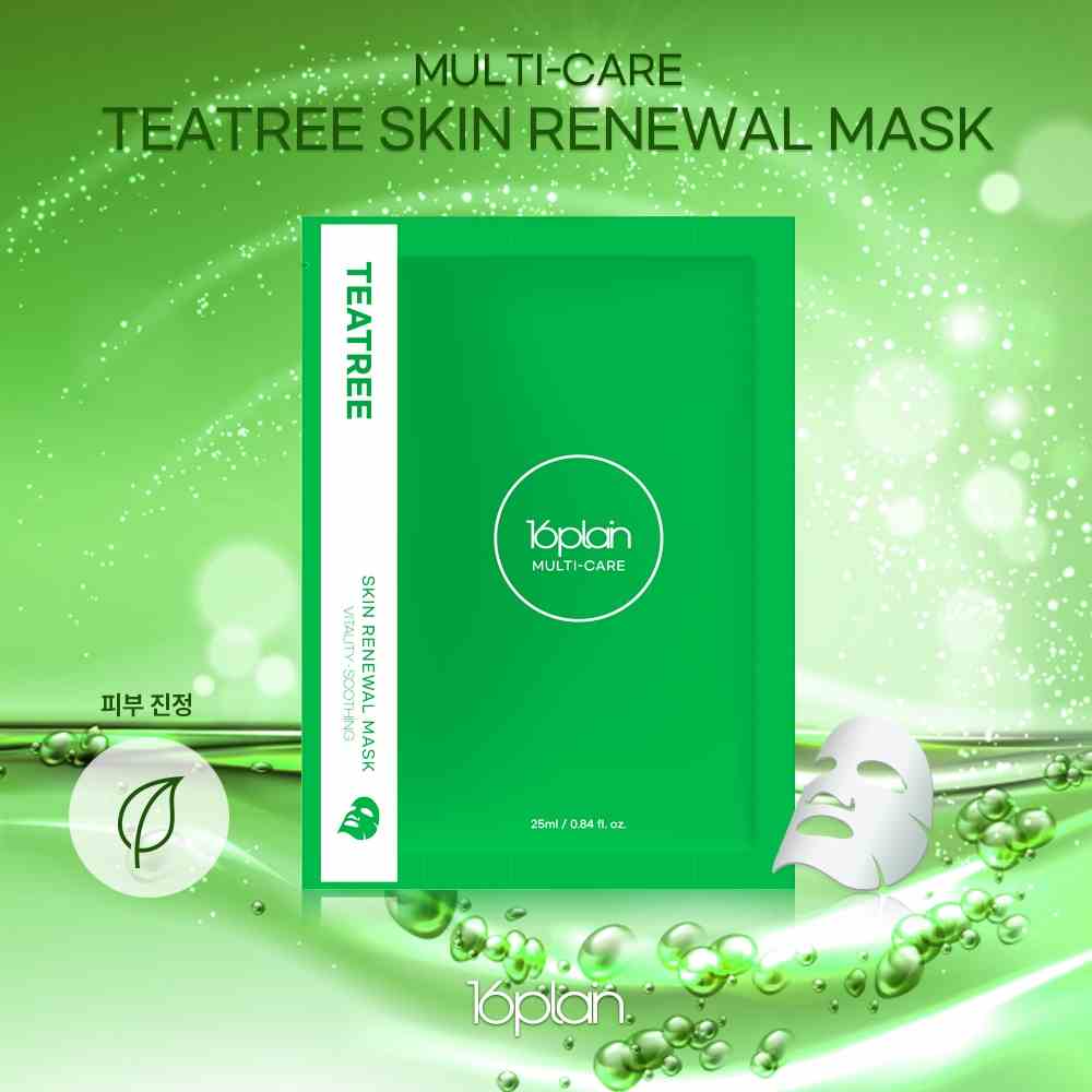 [Mã BMLTA35 giảm đến 35K đơn 99K] Mặt nạ tràm trà kiểm soát dầu, mụn 16plain Multi-care Teatree Skin Renewal 25ml