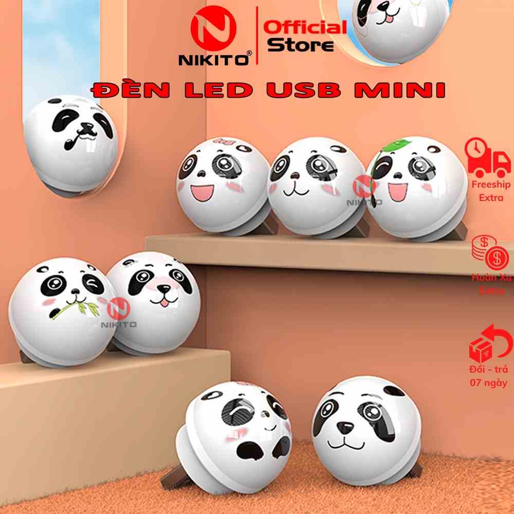 Đèn LED NIKITO Hoạt Hình Ngộ Nghĩnh Đọc Sách Mini Bỏ Túi 5V 1W Cổng Sạc USB Tiện Dụng NK02